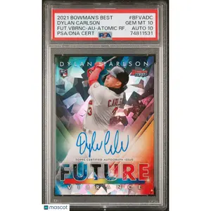 Dylan Carlson PSA 2021 Bowman's Best Future Vibrance Atomic Refractor /25 10