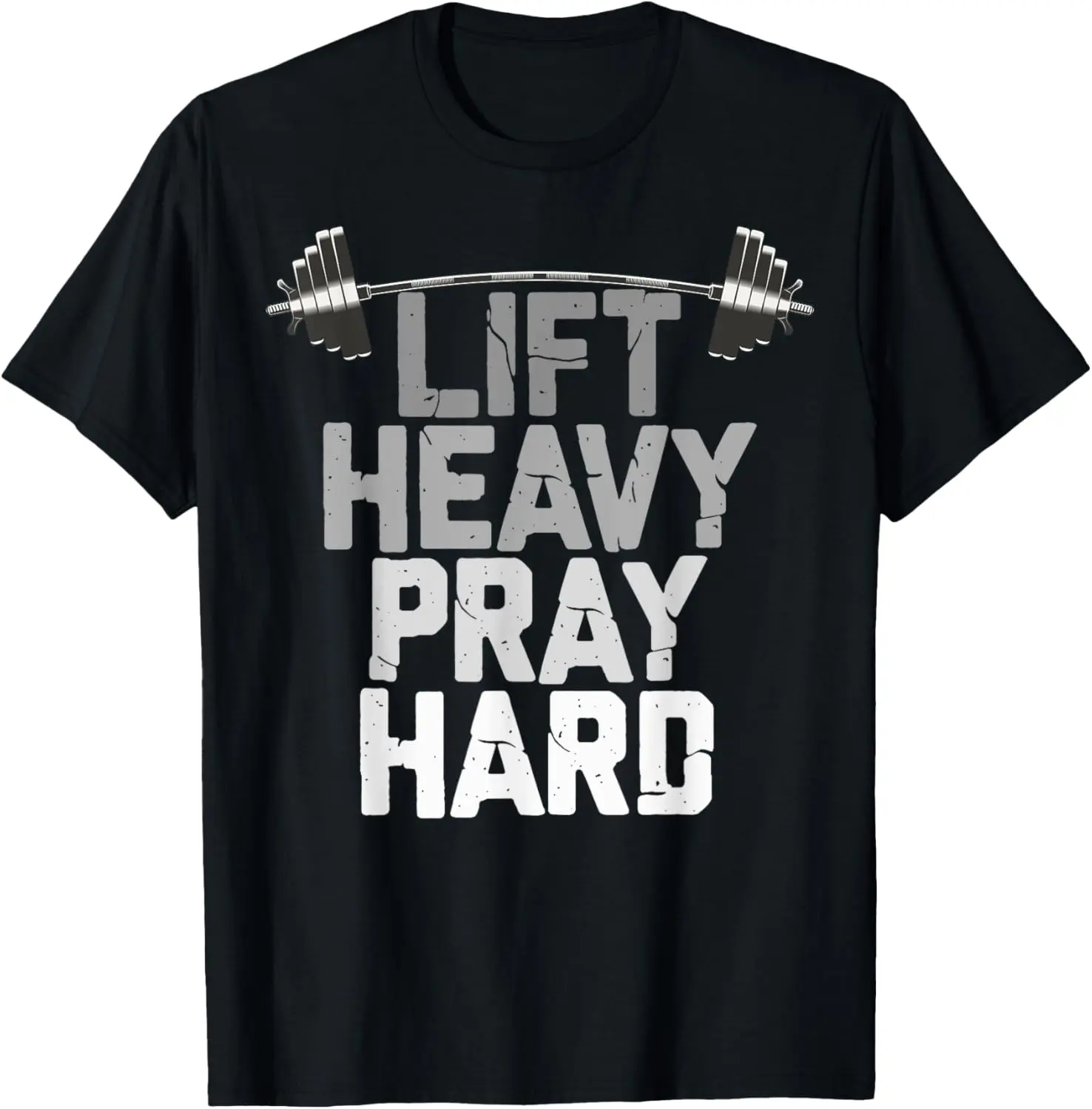 Women's Christian Gym Workout Top - Lift Heavy Pray Hard Fitness T-Shirt for Weight Lifting, Gym Workout Tops, Fitness Top