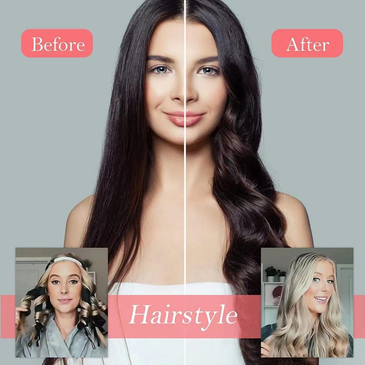 Octopus Heatless Curling Rod - 8 Detachable Claw Straps & Adjustable Headband, Soft Satin Rollers for Long Hair to Create Waves Without Heat, Heatless Curlers