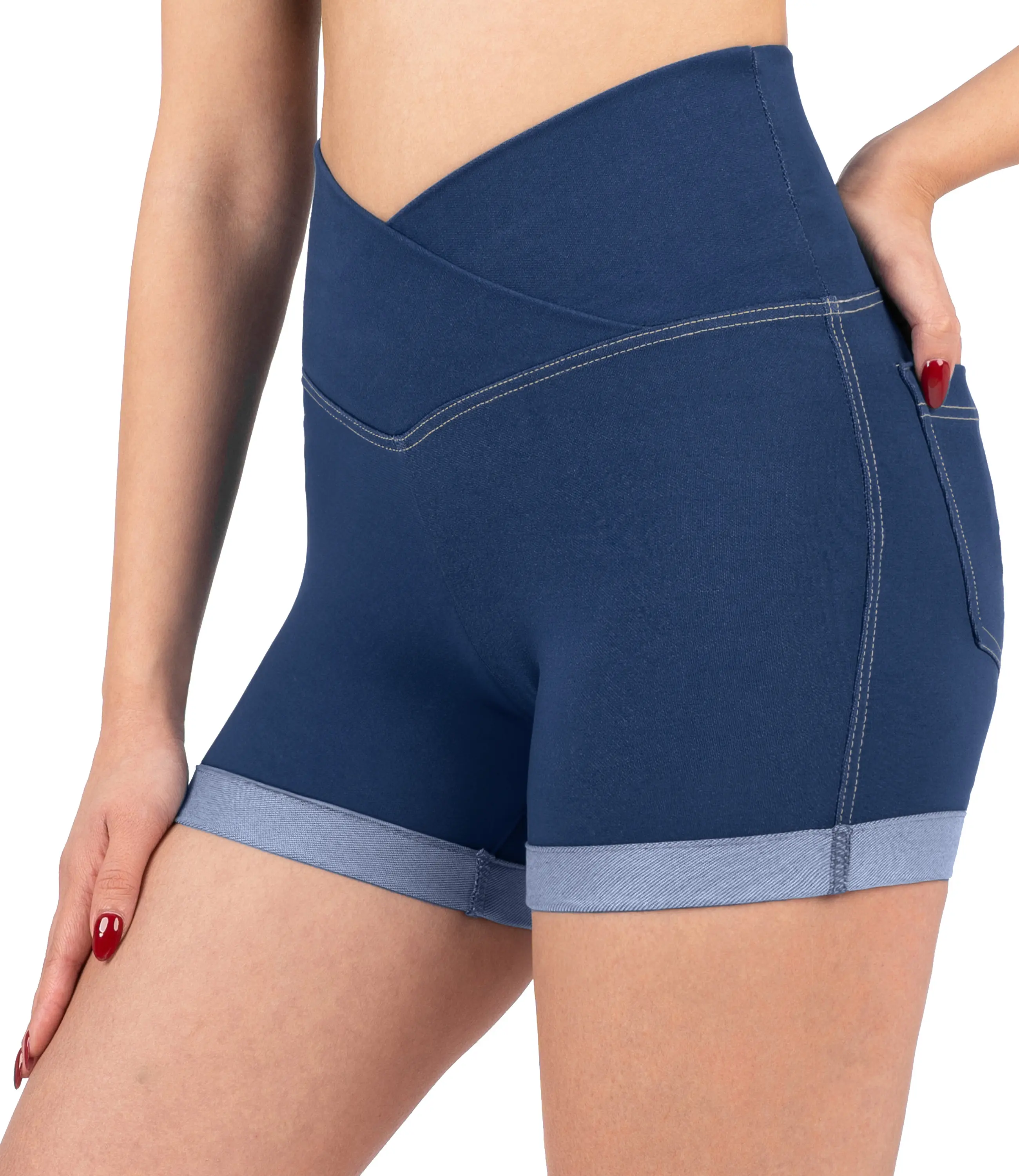Nirlon NirJEANS Women's Short Jeggings - Comfortable Fashion Fit Womenswear Bottoms, Sexy Jeans Shorts for Women with Everyday Elegance and Pockets, Perfect Suit Style