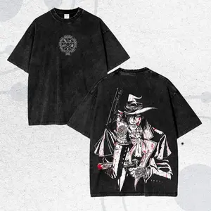 Hellsing Washed Tshirt Year round clothing New Model Unisex Plus Size personality Clothes High-end Luxury high quality Couples