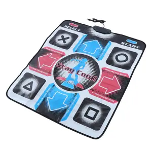 USB Wired Non-Slip Dance Mats Dancing Game Step Pad HD Foot Print Fitness Dancer Blanket for PC Dance Pad Indoor Gaming Pad