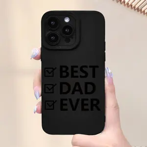 Dad Ever Pattern Phone Case New Matte Texture Cover,phone Case Suitable for Iphone 11/12/13/14/15/16/17 Pro Promax Plus Air and Samsung,Full Coverage Shockproof Anti-Fingerprint Protective Case Protection Protector Casing Smartphone