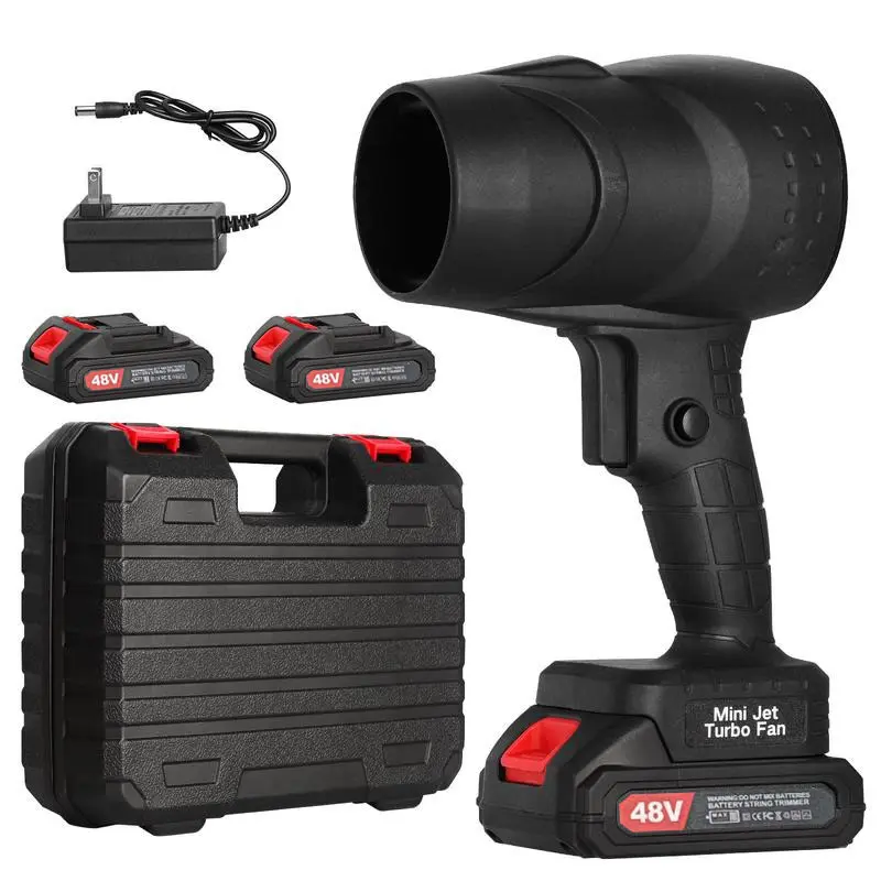 Handheld Cordless Turbo Jet Blower with Pressure & Speed Control, 200W-800W Adjustable Power Air Duster, Included Batteries, Built-in ESC Protection, Drying Tool for Car Owners’ Dust Removal, Handheld Use