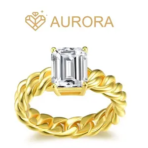 【#102 vowlove】3Carat Moissanite rings For Women Birthday Gift Engagement Wedding Jewelry Synthetic Moissanite