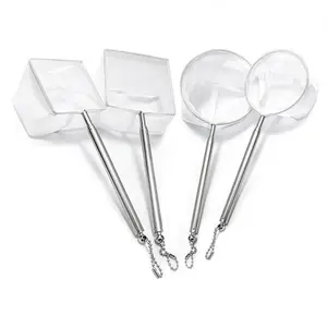 Stainless Steel Fishing Landing Net, 1 Count Durable Nylon Mesh Fishing Net with Retractable Handle, Fishing Accessories for Cleaning Tank Aquarium