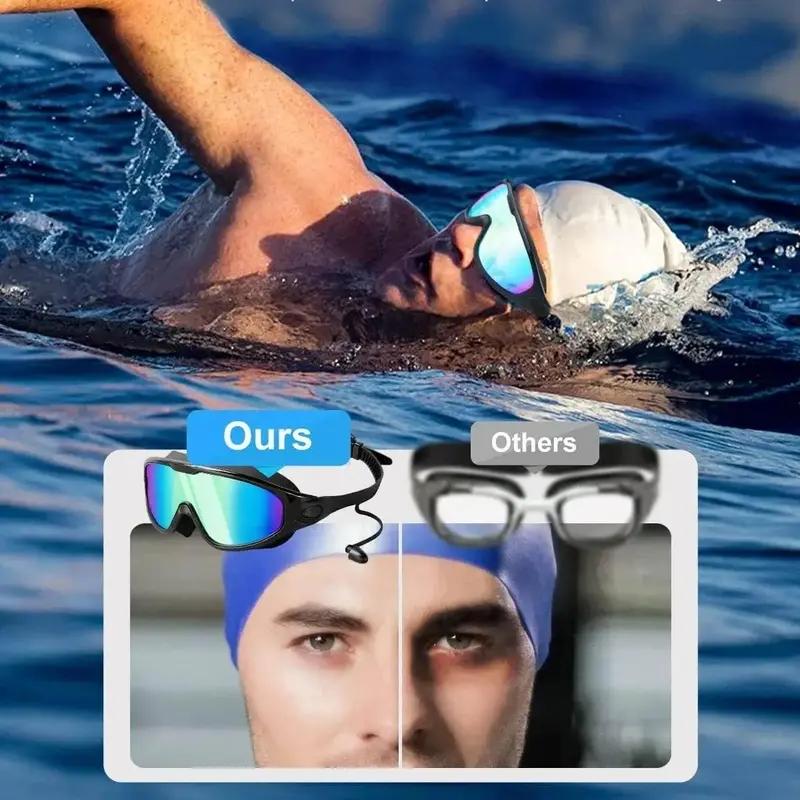 Swim Goggles 2 Pack, Wide View Anti Fog & UV, Best Swimming Goggles for Adults with Comfort and Fit, No Leaking Water Goggles, Diving Goggles with Hydrodynamic Design & Micro-Fin Technology, Anti Turbulence Pool Goggles for Men Women Youth Summervibes
