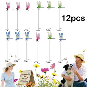Dragon Fly Clips for Bugs Repellent – Natural Pest Control Outdoor Hanging Ornament for Garden, Patio, Camping – No Sprays, No Chemicals, Just Predator Logic