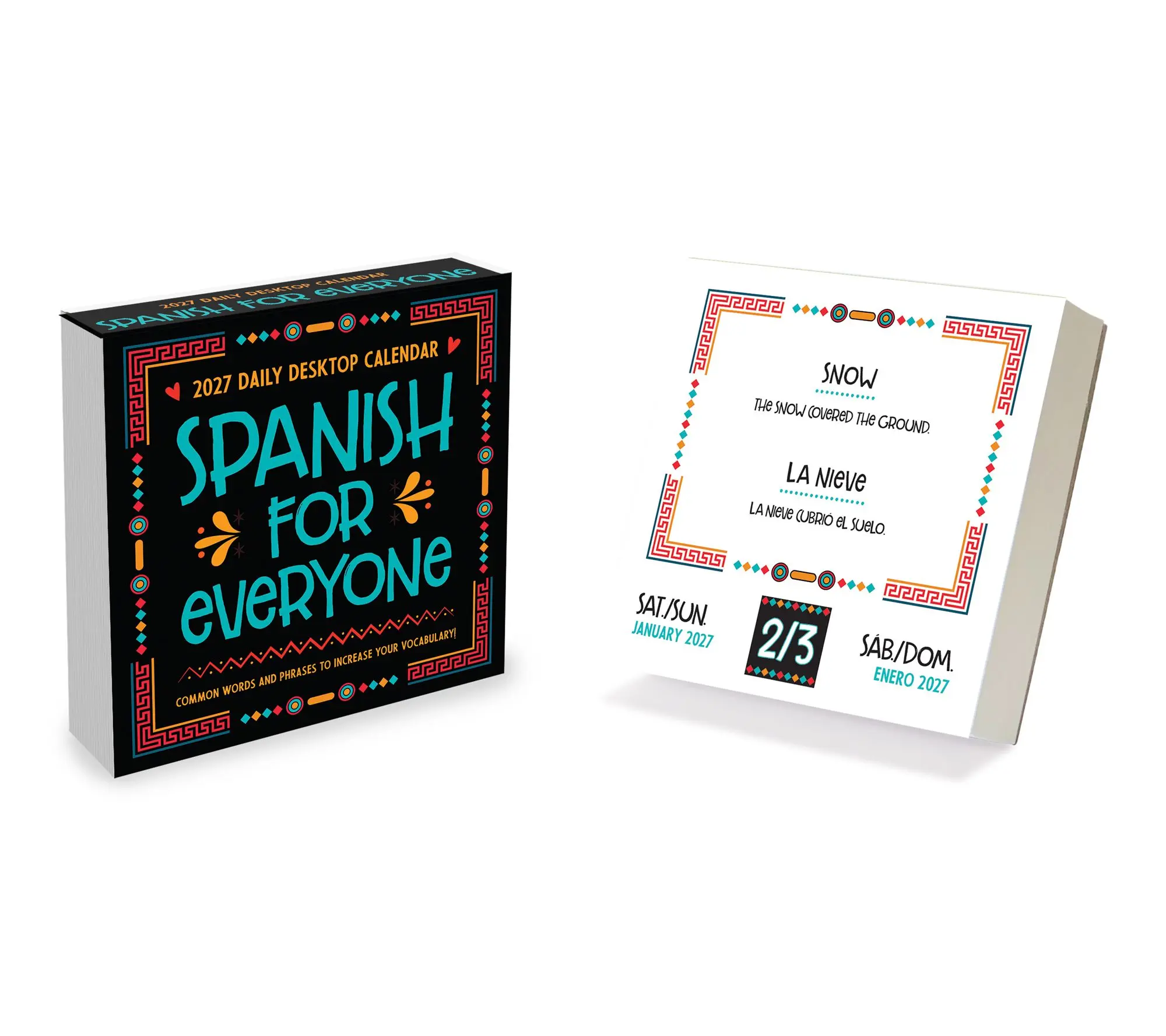 2027 Spanish Words Daily Desktop Calendar 2027 Spanish Words Daily Desktop Calendar