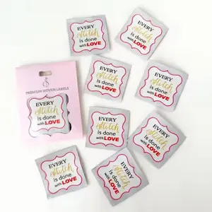 Every Stitch is done with Love Woven Quilt Labels Minki Kim #011