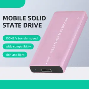 1TB Solid State Drive Portable SSD USB 3.2 USB C Interfaces, High-speed External Storage Drive for Smartphones Android Type C Mac & Computers