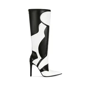 RODRIGO-BLACKWHITE RACING INSPIRED STILETTO BOOT