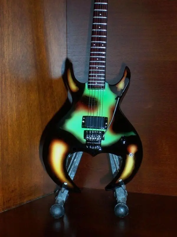 Miniature GWAR Guitar with Free Display Stand Collectible GIFT