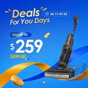 Tineco FLOOR ONE i6 Stretch Wet Dry Vacuum Cleaner,Vacuum & Mop in One Step,20kPa Powerful Suction,180° Lay-flat Design,Anti-Tangle Design,Full-path Self-cleaning&5min Drying with 85℃(185℉) Air,Up to 40* minutes Runtime,Upgraded Pouch Cell, Cordless Stick