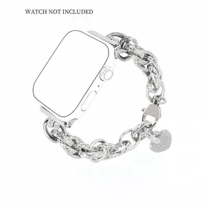 Fashionable Watch Band (Band Only), Adjustable Chain Bracelet Watch Band for Women, Wearable Accessories Smart Watch Straps Compatible with iWatch Series 10 9 8 7 6 5 4 3 2 1 SE Ultra2