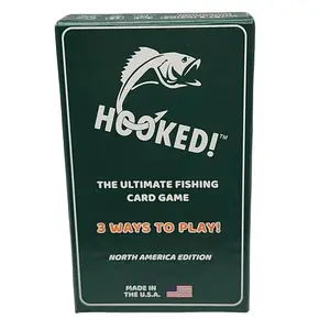 Thryve Games HOOKED! The Ultimate Fishing Card Game - North America Edition for Family Fun - 18 Unique Fish Species & 8 Action Cards Made in the U.S.A.