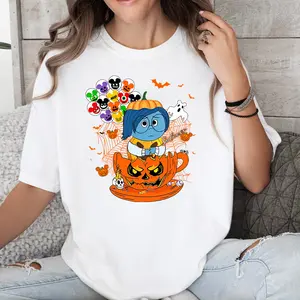 Sadness Inside Out Halloween Shirt, Inside Out Sweatshirt, Emotion Halloween Shirt, Halloween Costume, Spooky Season Tees, Inside Out Tees - Crewneck Shirt Womenswear T-Shirt Lady Women Streetwear Tshirt Top Underwear Comfort