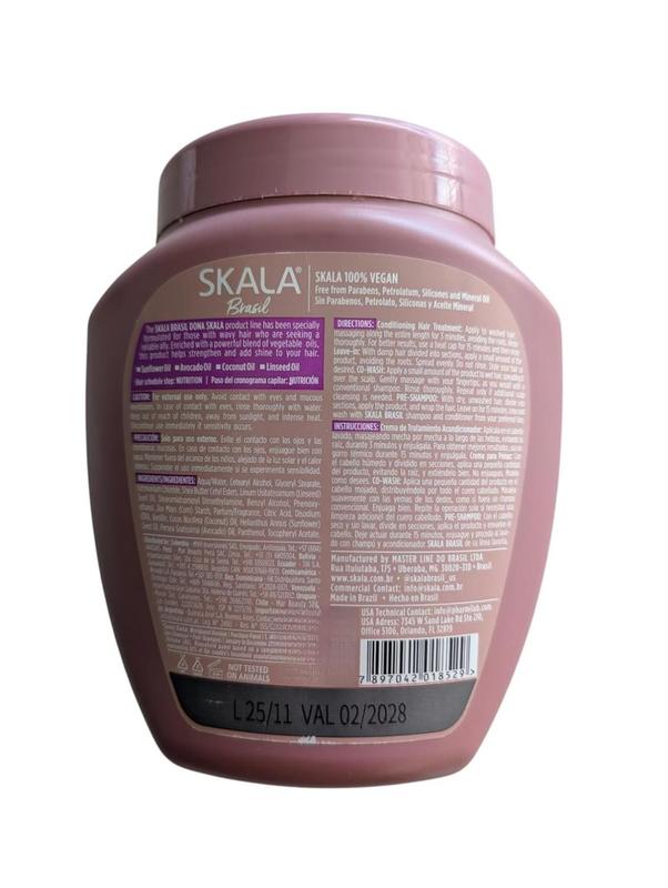 1 Pack SKALA Dona Hair Cream 1000g - 2-in-1 Treatment Cream with Sunflower Oil for Straight Hair Care - Vegan, Paraben-Free, Nourishing Formula