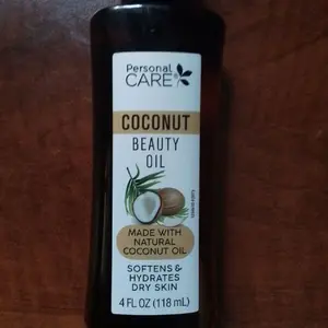 Personal Care Coconut Beauty Oil 4.0 fl oz Softens & Hydrates Dry Skin with Natural Coconut Oil 118 mL Bottle
