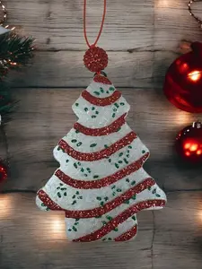 Glitter Christmas Tree Car Freshie – Festive Holiday Car Air Freshener