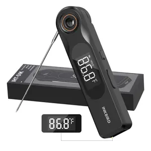 INKBIRD IHT-51K Dual-display Instant Read Food Thermometer, Two Screens, 1.8mm Ultra Thin Probe, 0.5 Sec Super Fast Response, Whole Body IP65 Waterproof, Ideal for Kitchen Cooking, Grilling, Baking, Beverage Making