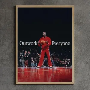 [SALE UP TO 45%] Michael Jordan Motivational Poster, Basketball Legend Wall Art, Sports Quote Print for Gym or Home Decor, Gift for Athletes and Fans [UNFRAMED]