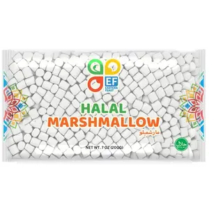Eastern Feast Mini Halal Marshmallows 7oz (200g) | Perfectly Bite-Sized Fluffy Halal Certified Candy for Hot Cocoa Baking Desserts & Snacking | 1, 3 & 10 Pack