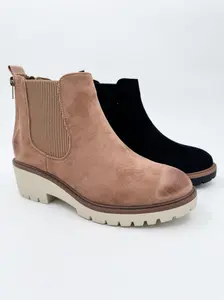 Double the Fun Faux Suede Booties - Multiple Colors