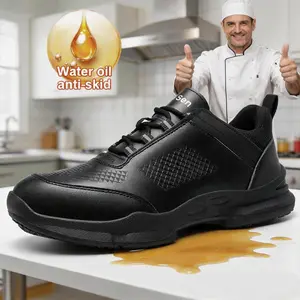 Men's Professional Water-Proof Non-Slip Soft Dry Lightweight Work & Safety Chef Shoes for Hotel, Restaurant Kitchens