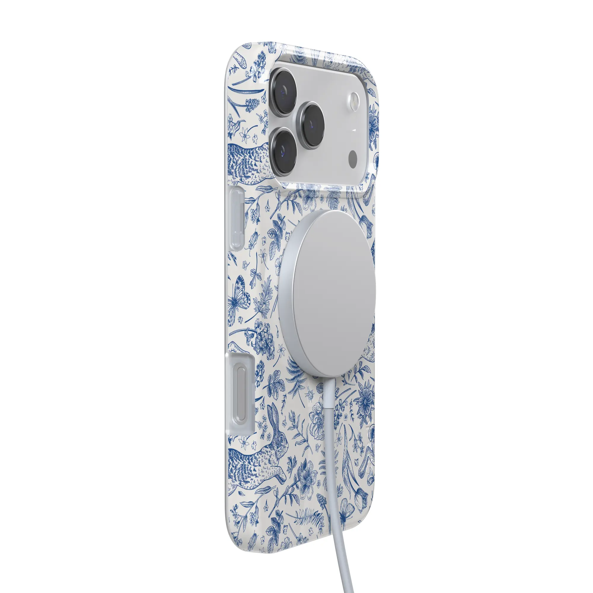 Casely Hop & Bloom Bunny Toile Classic MagSafe Casing - Smartphone, Cellphone Protection Case for Devices