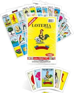 Loteria Authentic Mexican Game, Bingo Game with Colorful Illustrated Cards, Don Clemente Brand (10 Tablas (10 Boards))