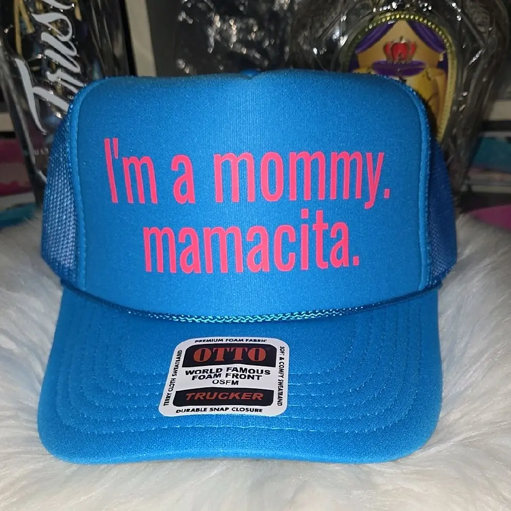OTTO Brand I'm a mommy. TRUCKER HAT NEON PINK WRITING FASHION ACCESSORY Durable Snap Closure