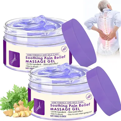 Joint & Muscle Pain Relief Gel - Fast Acting Formula for Knees Shoulders Neck & Back - Clinically Tested Non Greasy Cream 3.53 oz Therapeutic Wellness Solution, Activities Throughout The Body, Soothes Knees, Lumbar, Neck, Hands, and Feet (2PCS)