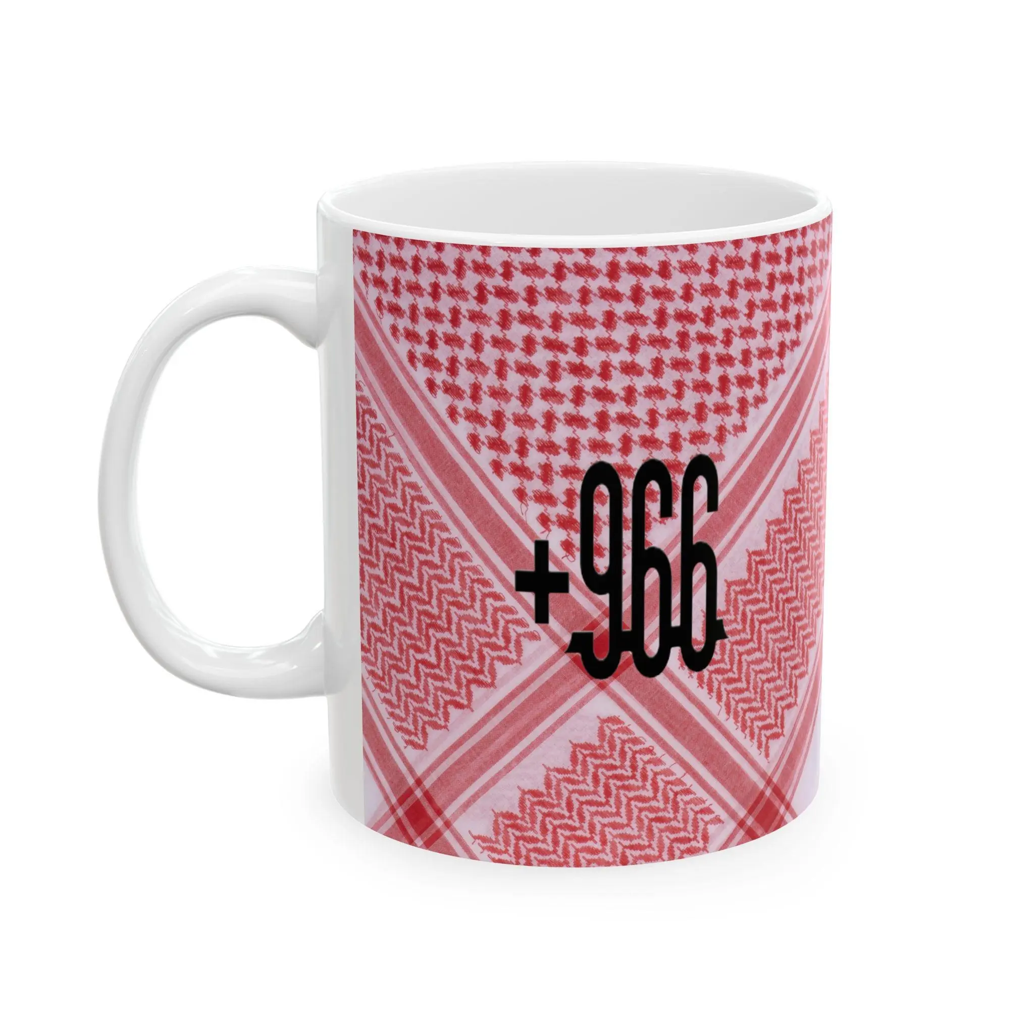 +966 Saudi Arabia Inspired - Custom Ceramic Coffee Mug by BAZMA