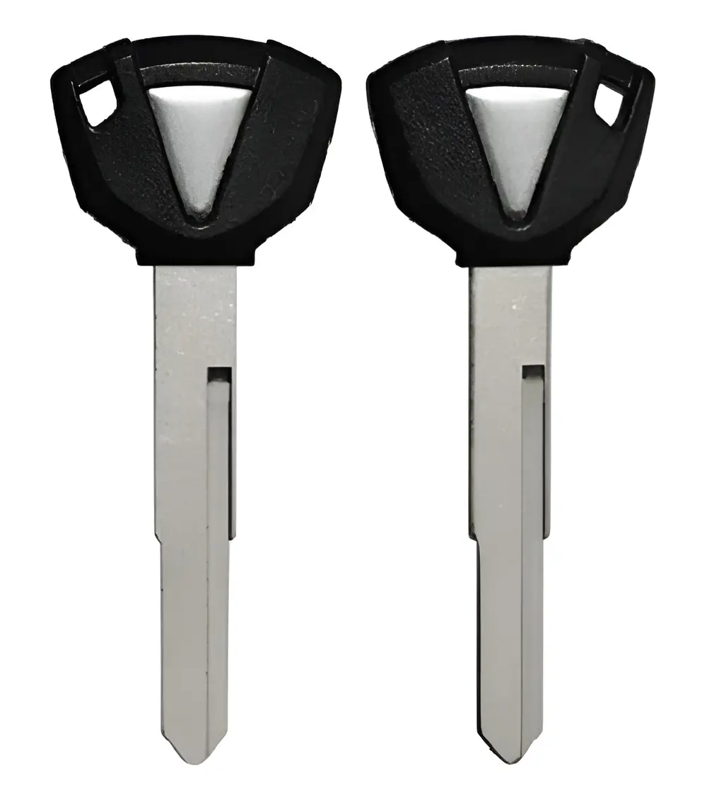 set of 2 KW15-P Kawasaki Motorcycle Key - Plastic Head