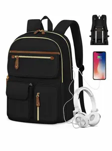 Laptop Backpack for Women 15.6in, Waterproof Work Travel Backpack, USB Charger Port, School Bookbag for College, Durable Design
