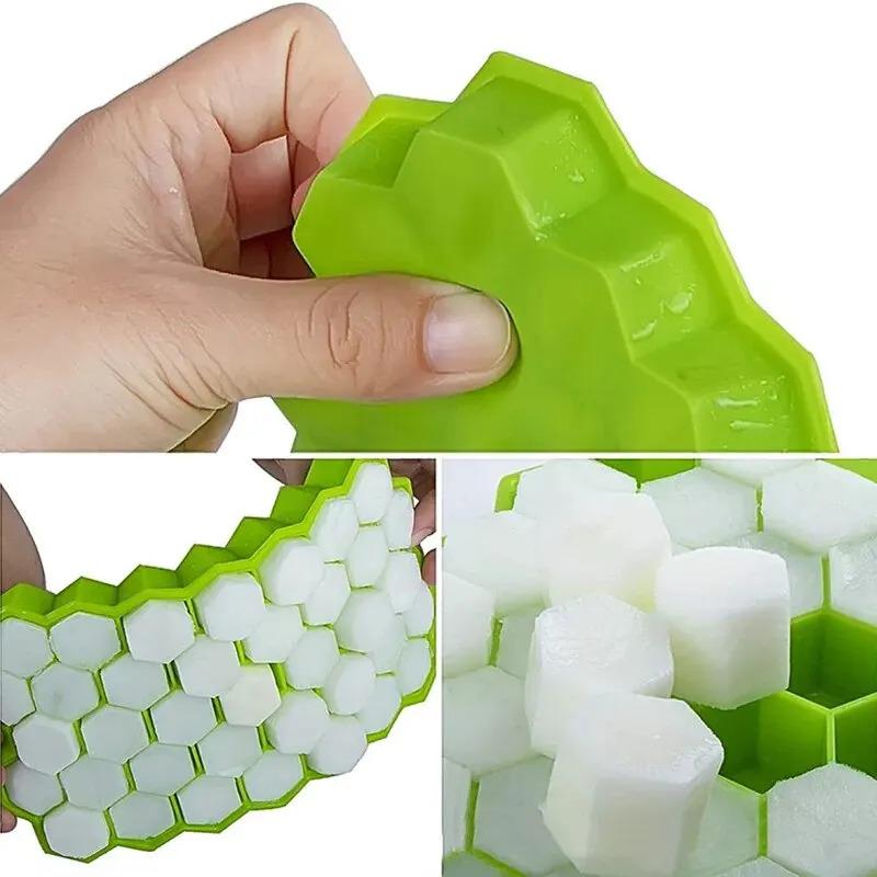 Home goods: 1 piece of honeycomb-shaped 37-compartment ice cube tray without lid, DIY ice mold, summer savior, kitchen supplies