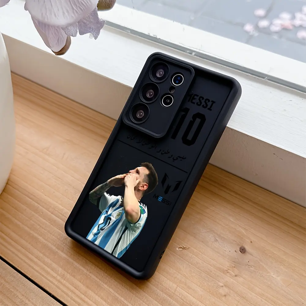 Football Star 10 M-Messi Phone Case Compatible with for samsung for galaxy S25 S24 S23 S22 S21 S20 FE Ultra Plus 4G 5G, Soft TPU Back Cover for Drop Protection., Smartphone, Handheld, Cellphone