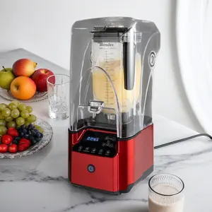 2200W Commercial Smoothie Blender with Tamper, 74oz Ice Crushing Blender Machine - 8-Speed 6 Blade for Milkshake, Juice, Sauce & Baby Food