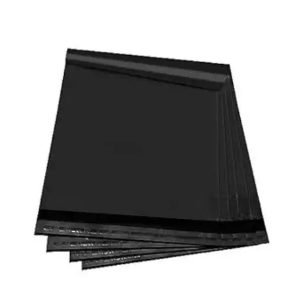 100 Large Polyethylene Poly Mailers 10x13 Label Friendly Self-Sealing Waterproof Plastic Envelopes - & Postal Supplies for Small Business, Black, Protects Goods