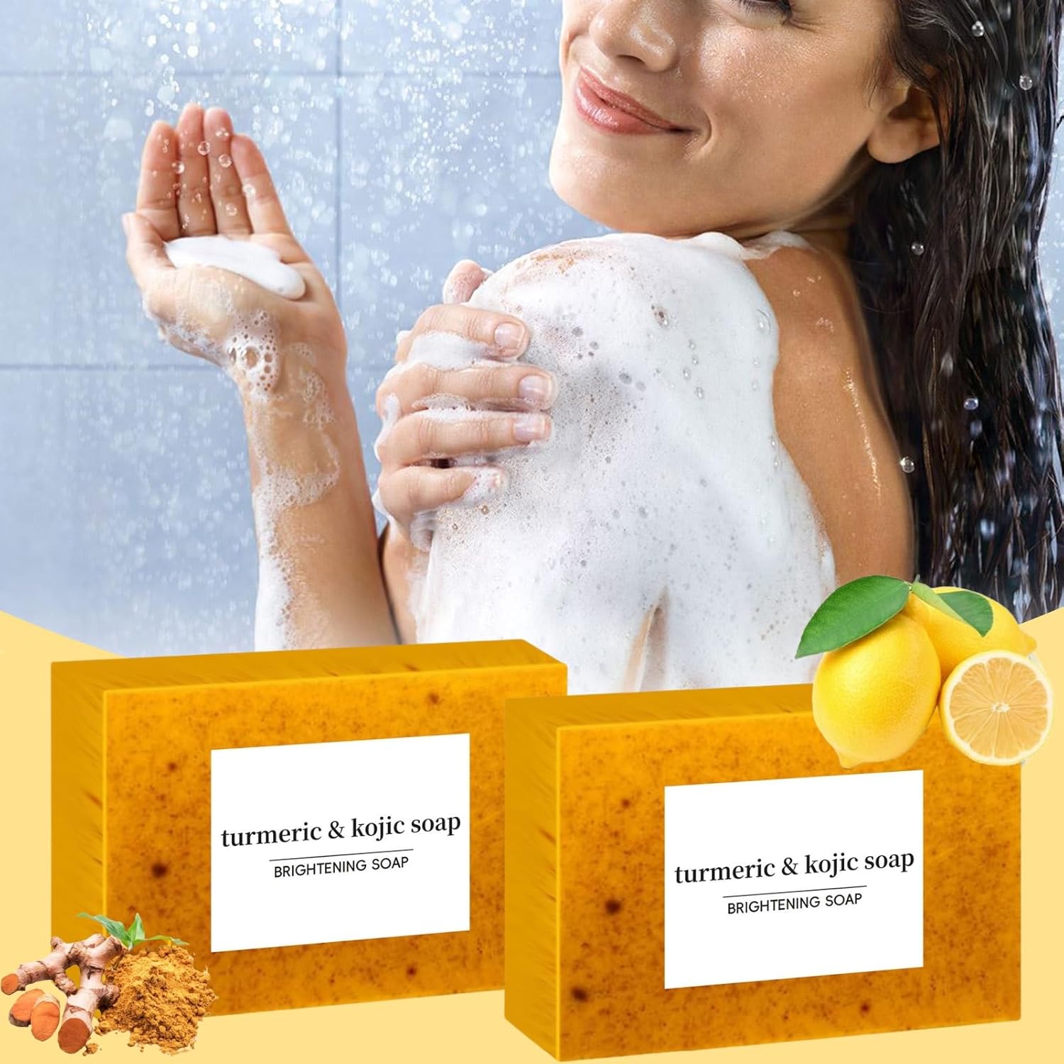 Men Women Universal Acne Removal Lemon Turmeric Soap Bar