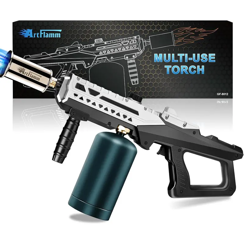 ARTFLAMM Propane Torch - Powerful Grill & Cooking Torch Gun - Adjustable Flamethrower - Culinary Blow Torch for Sous Vide, BBQ, Campfire, Charcoal Wood (Tank Not Included) toolupgrade