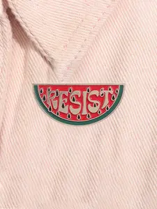 Cartoon Watermelon Enamel Pin World Peace Freedom Cultural Symbol Alloy Brooch Lapel Backpack Badge Fashion Jewelry Accessories Gift for Friends