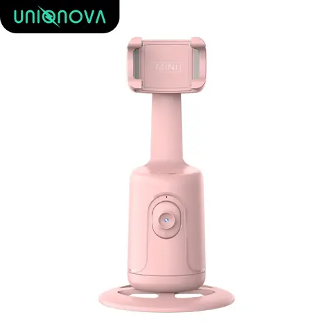 UNIQNOVA Polycarbonate Auto Face Tracking Cellphone Tripod, No-App-Required Mobile Accessory with 360° Rotation, Smart Face & Body Detection for Selfie Vlogging Equipment