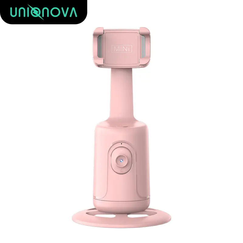 UNIQNOVA Auto Face Tracking Phone Holder Tripod Selfie Stand Mount No App Required 360° Rotation Smart Face Body Detection for Smartphone