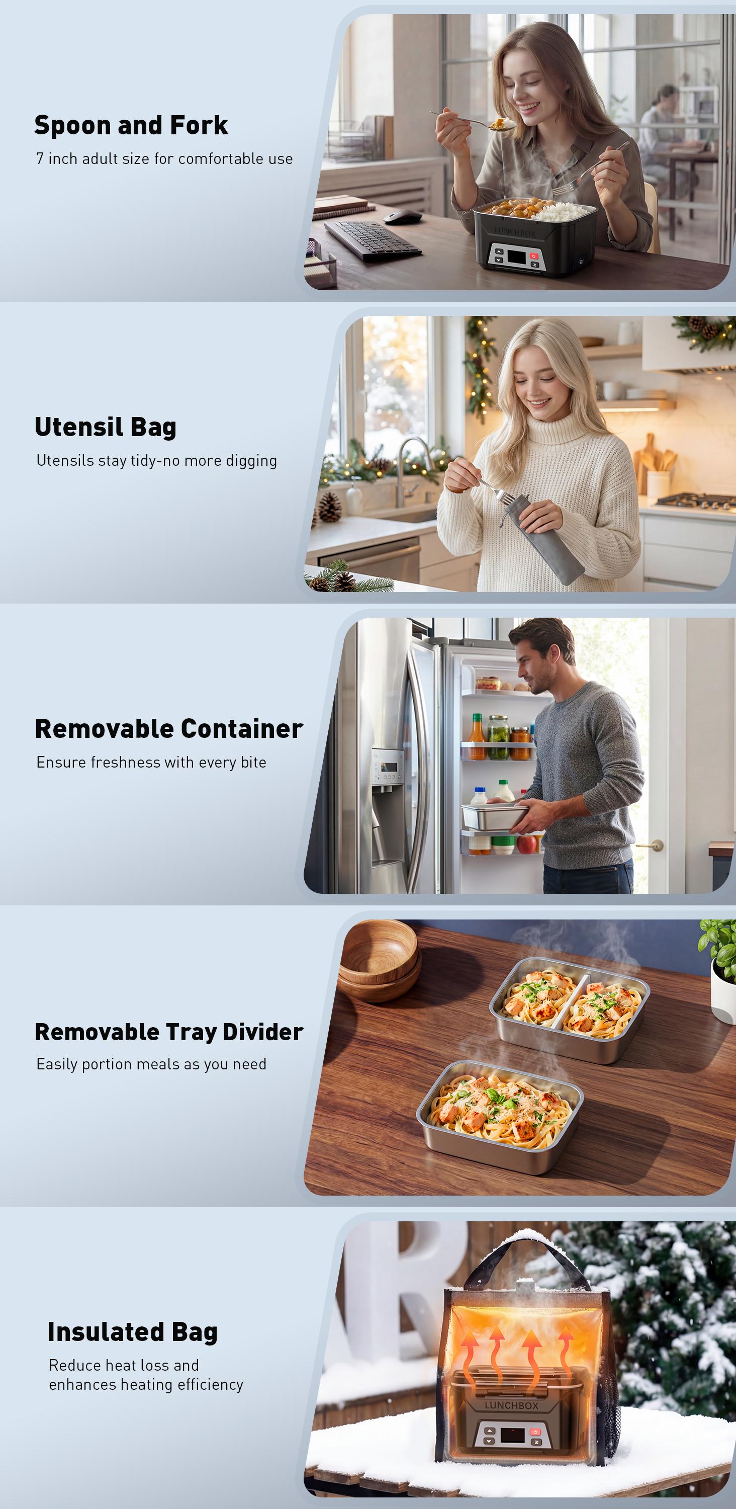 Docusvect 5.5 Cups Large Cordless Electric Lunch Box, Rechargeable Self Heating Food Container for Adults, Battery Powered Portable Food Warmer with Automatic Keep Warm for Work, Road Trip, Picnic, Classic Blue Docusvect 5.5 Cups Large Cordless Electric Lunch Box, Rechargeable Self Heating Food Container for Adults, Battery Powered Portable Food Warmer with Automatic Keep Warm for Work, Road Trip, Picnic, Classic Blue