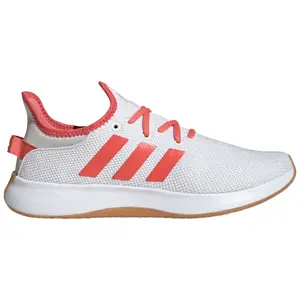 Adidas Women's White & Red Cloudfoam Running Shoes, JI4877