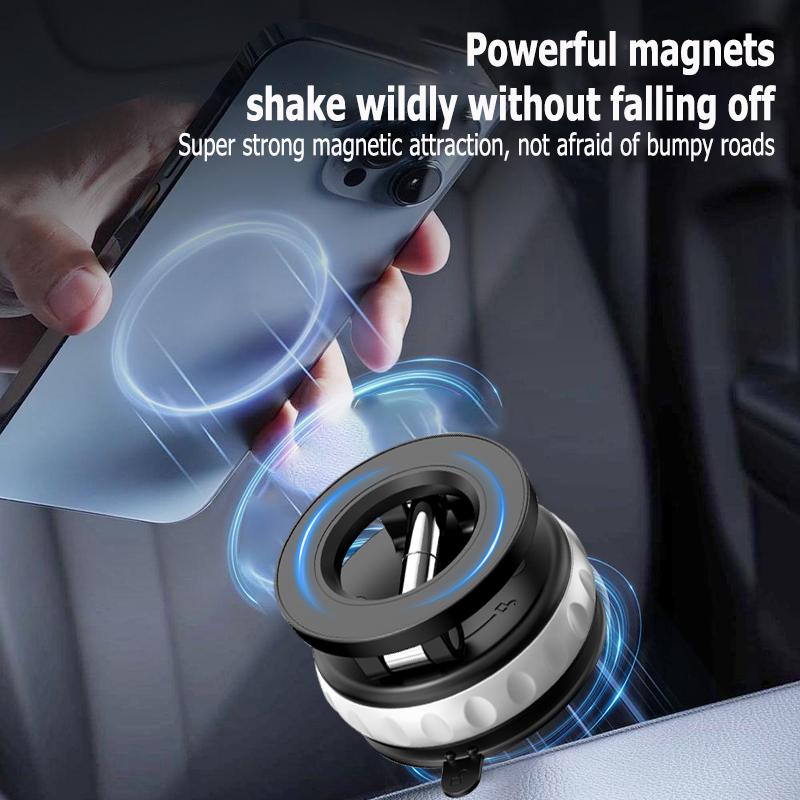 Magnetic Phone Holder for Car 2026 Heavy Duty Model 360° Adjustable Vacuum Suction Car Magsafe Phone Mount Cell Phone Holders for Your Car for iPhone 17 Pro Max 16 15 14 13 (Metal Stand Rotor)