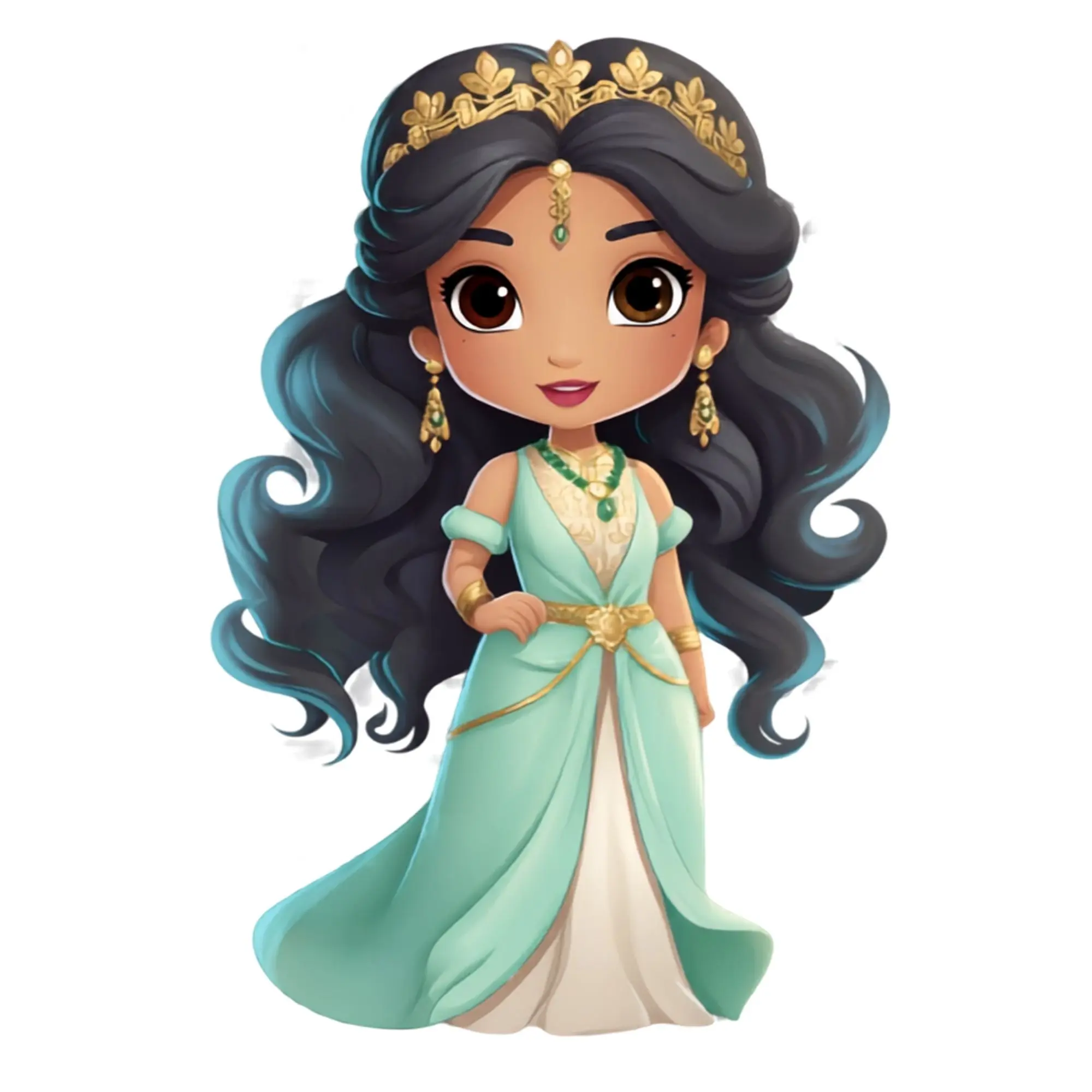 Animated Princess Coroplast Character Cutout - High-Def Print Customizable Festive Backdrop & Banner, Birthday Party Decor, Home Supplies