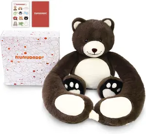 Niuniu Daddy 4LBS | Heatable Weighted Stuffed Animals, Microwavable Plush Animal Lavender Scented with Heating Pad, Heated Plush Toy with Unscented for Girl Women Birthday Christmas Holiday Teddy Bear